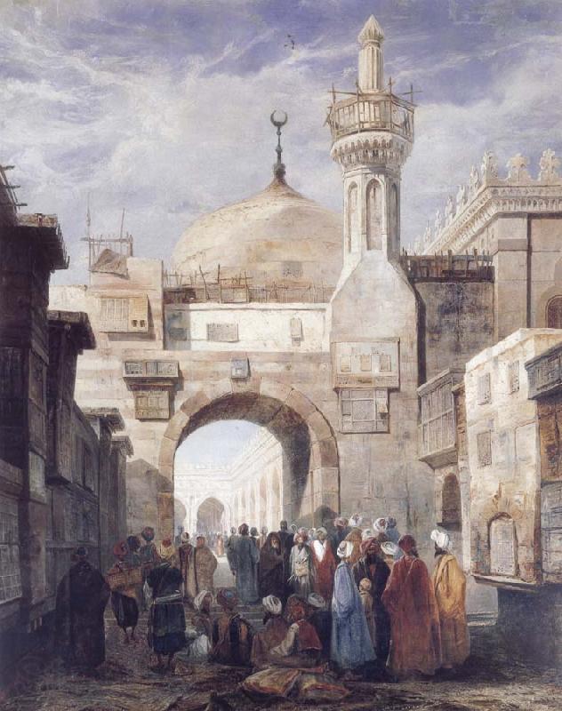 Adrien Dauzats Mosque of Al Azhar in Cairo Spain oil painting art